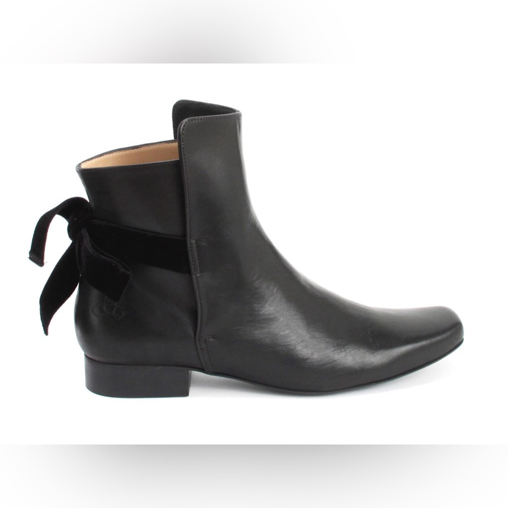 John Fluevog “The Moment” Boots With Velvet Tie.